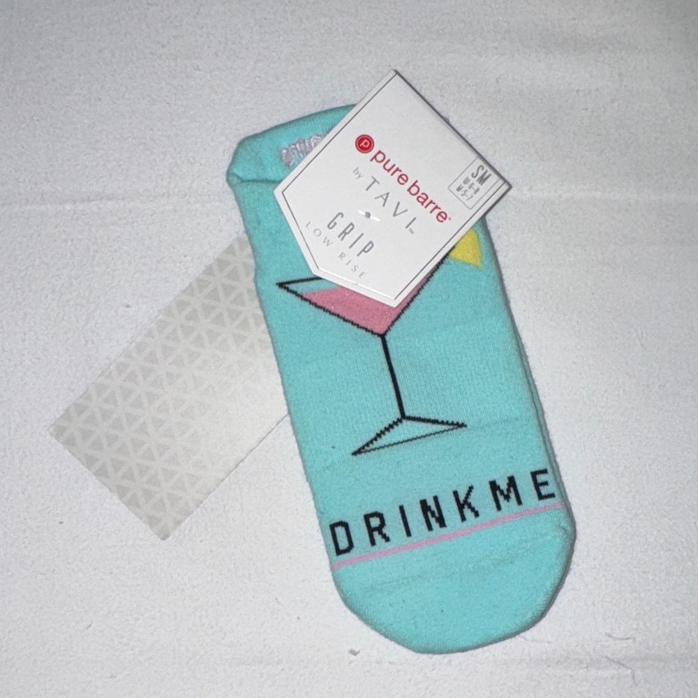 Pure Barre Aqua Drink Me Grip Socks